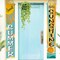 Sweet Summer Boho Sun Porch Banner Sign, Hello Sunshine Sunrise Cloud Bohemian Front Door Decorative Hanging Banner Flag, Yellow Teal Seasonal Decoration Home Outdoor Decor